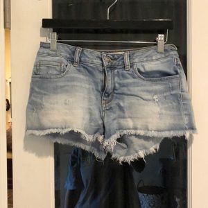 vs pink denim shorts